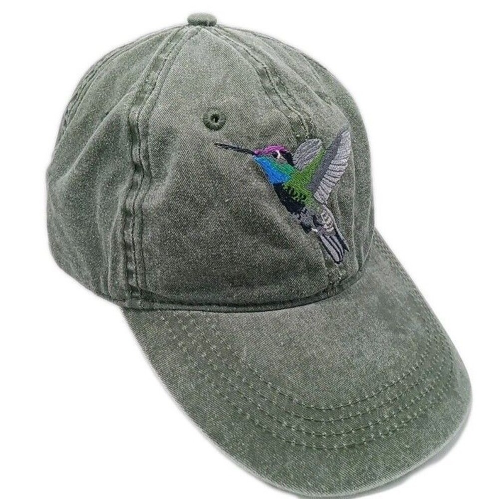 Embroidered Humming Bird Hat Cap ECO Universe Dad Mom Gift Birdwatching Y2K Vtg